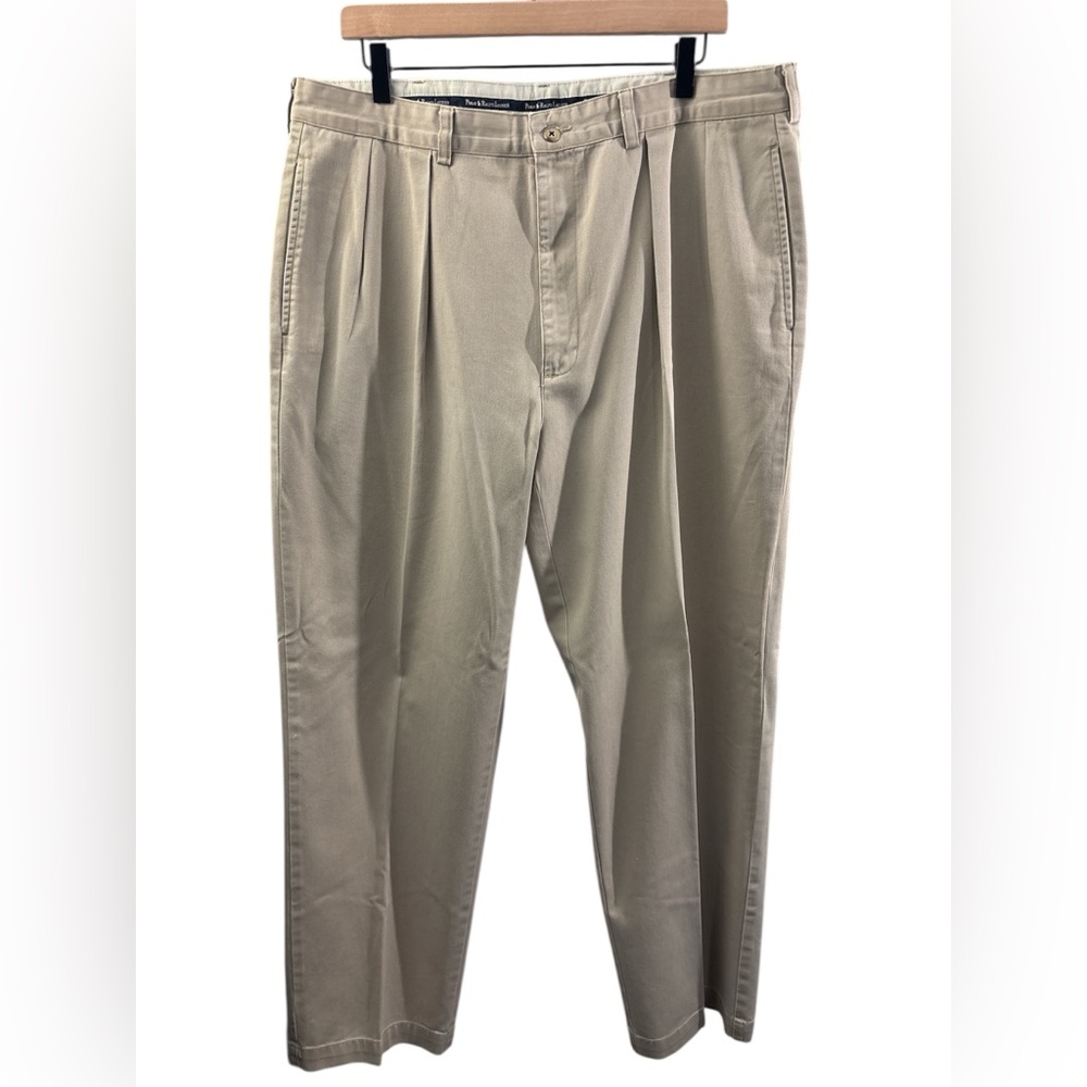 VTG Polo Chino Ralph Lauren Casual Andrew Pant - Size 38 x 31 - Khaki Tan. Spot